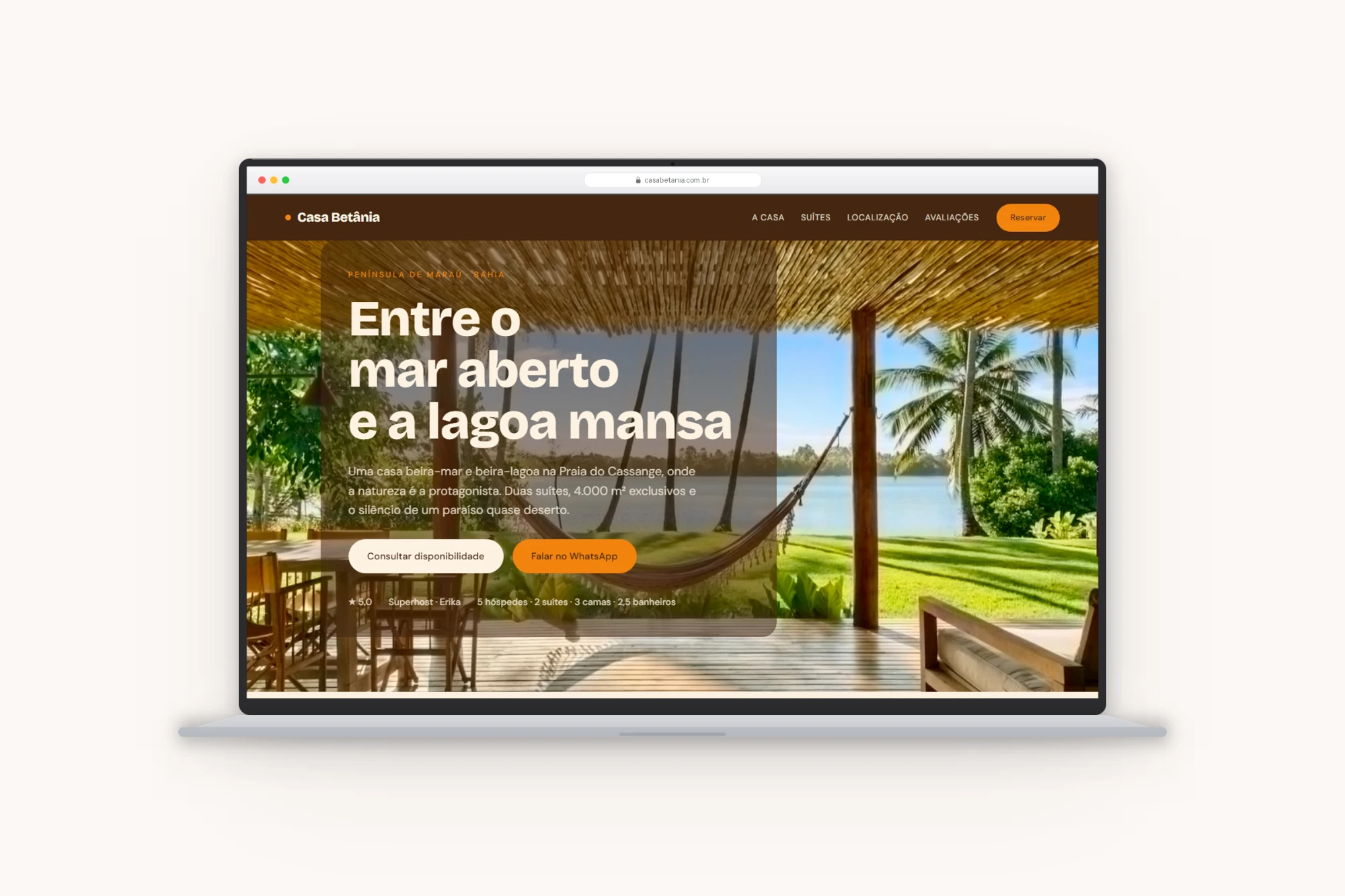 Casa Betânia — apresentação em notebook