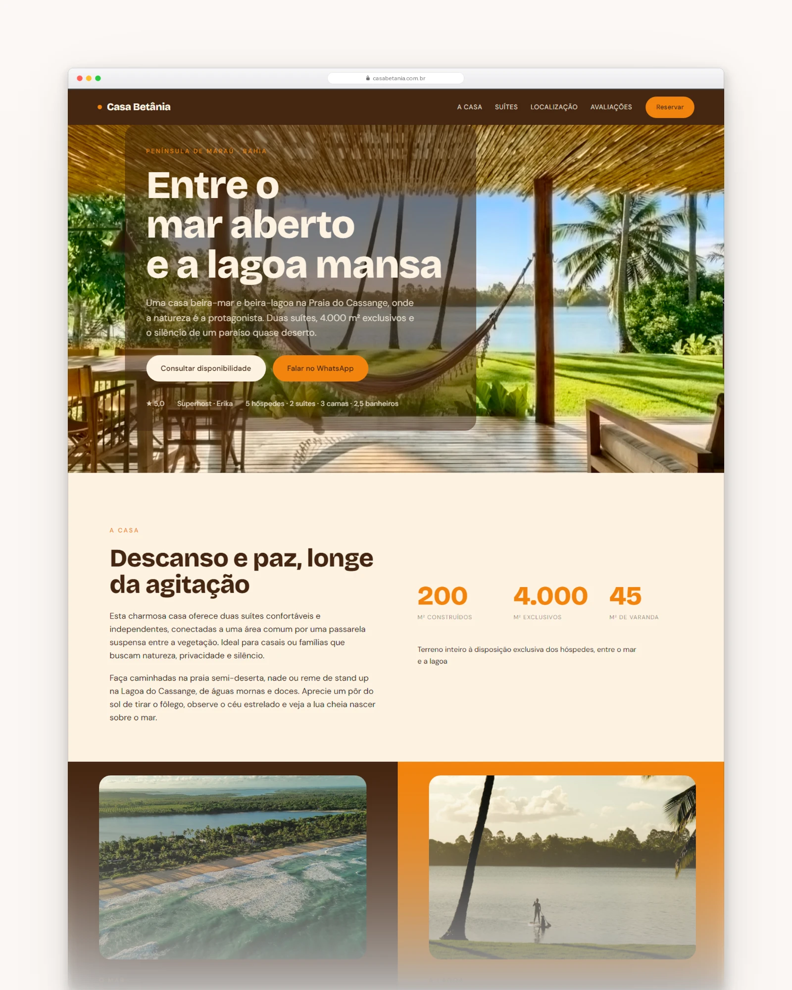 Casa Betânia — página completa