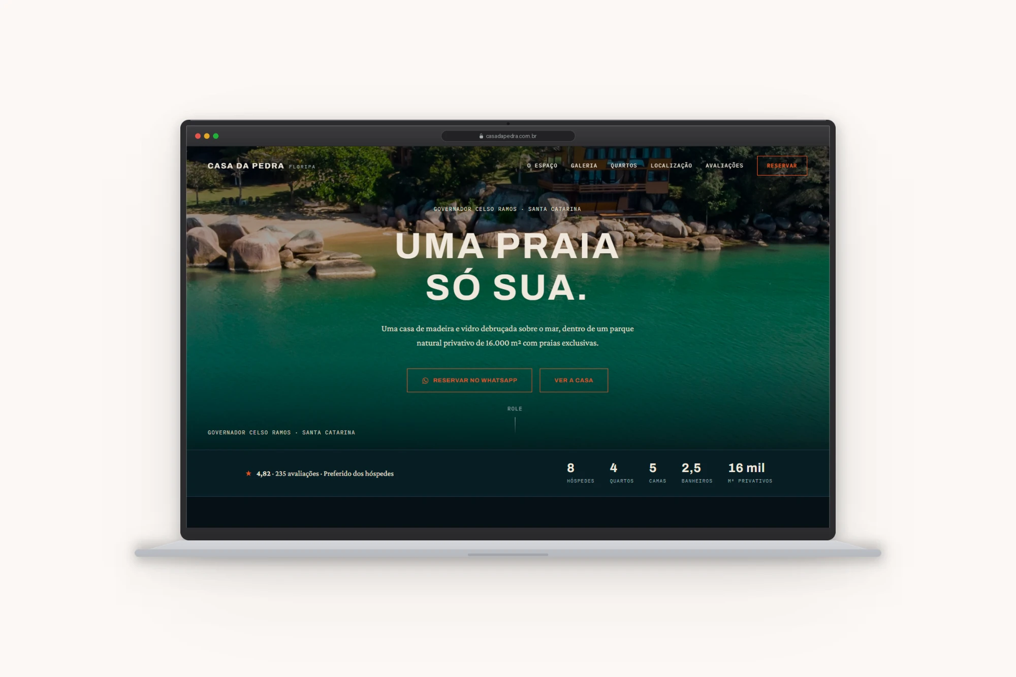 Casa da Pedra Floripa — apresentação em notebook